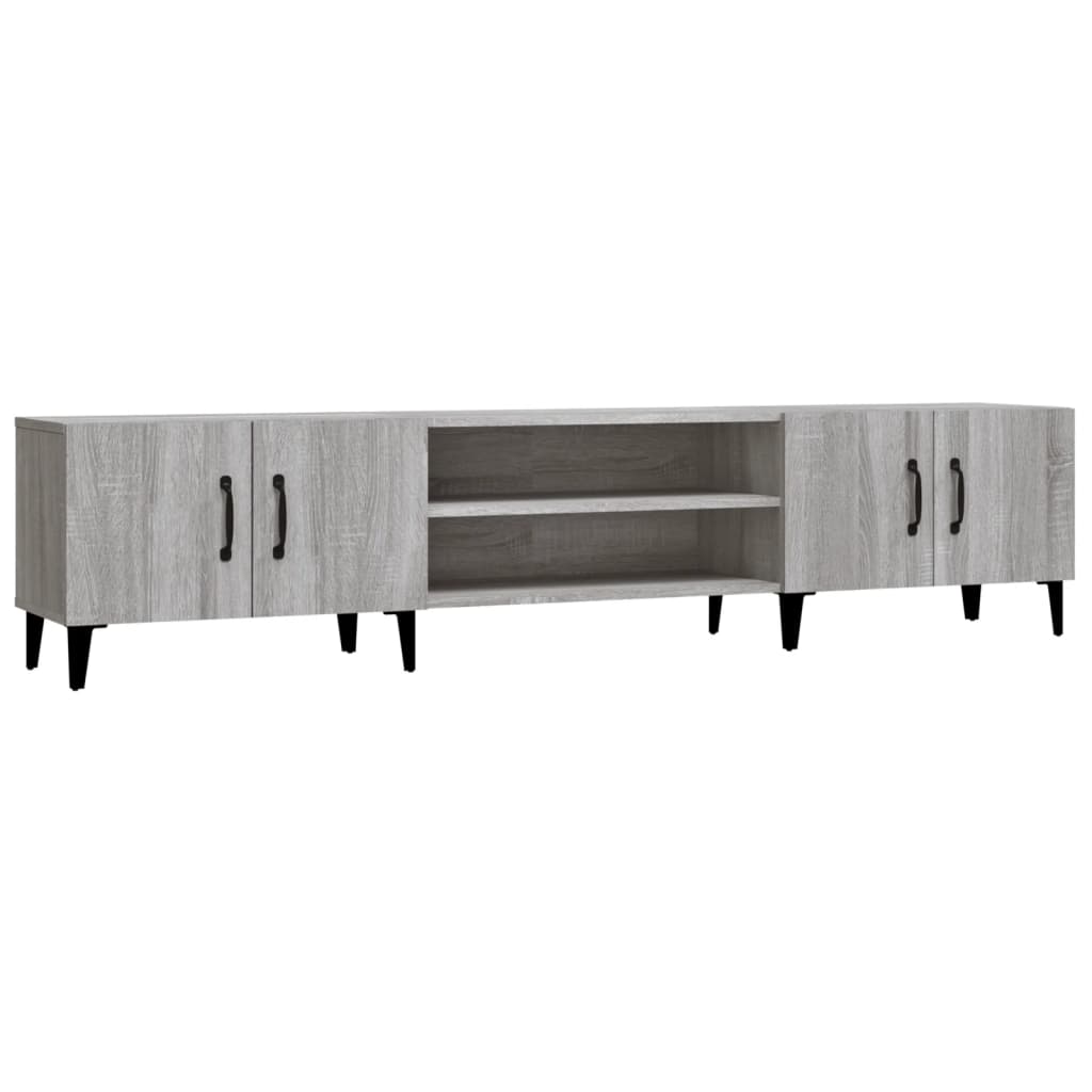 Móvel de tv - modulo de tv - armário de tv 180x31,5x40 cm derivados de madeira cinza sonoma
