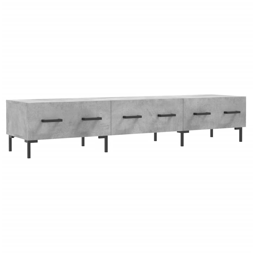 Móvel de tv - modulo de tv - armário de tv 150x36x30 cm derivados de madeira cinzento cimento