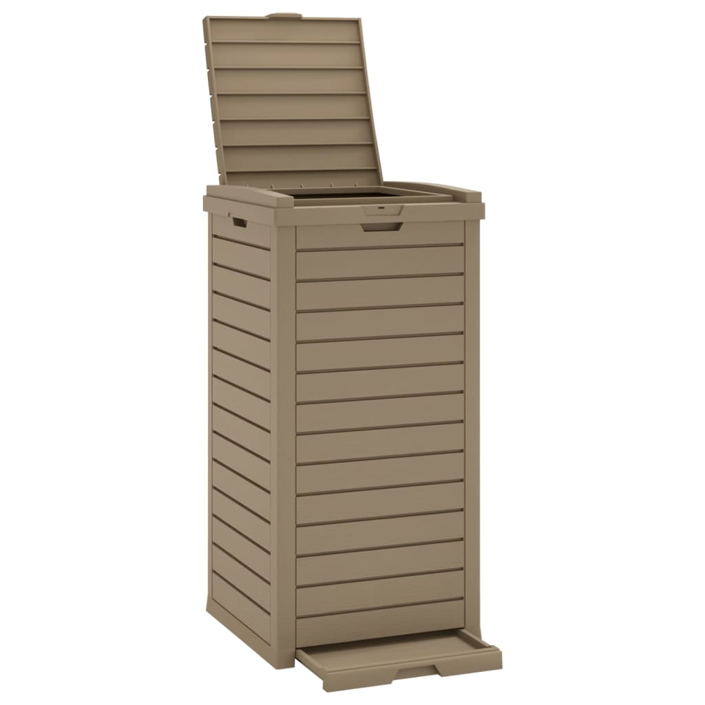 Lixeira externa marrom claro 41x41x86 cm polipropileno 02_0006115