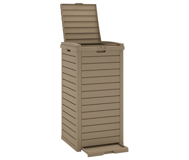 Lixeira externa marrom claro 41x41x86 cm polipropileno 02_0006115