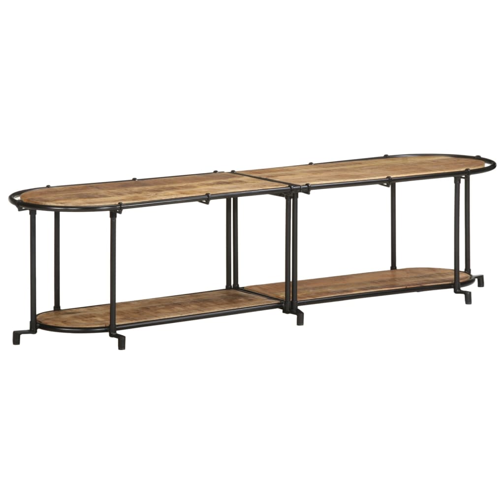 Móvel de tv - modulo de tv - armário de tv 160x42x40 cm madeira de mangueira áspera maciça
