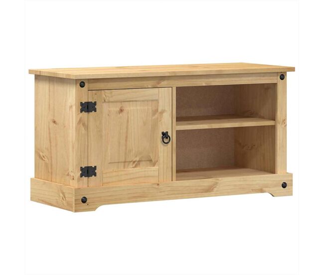 Móvel de tv - modulo de tv - armário de tv corona 100x40x52 cm madeira de pinho maciça