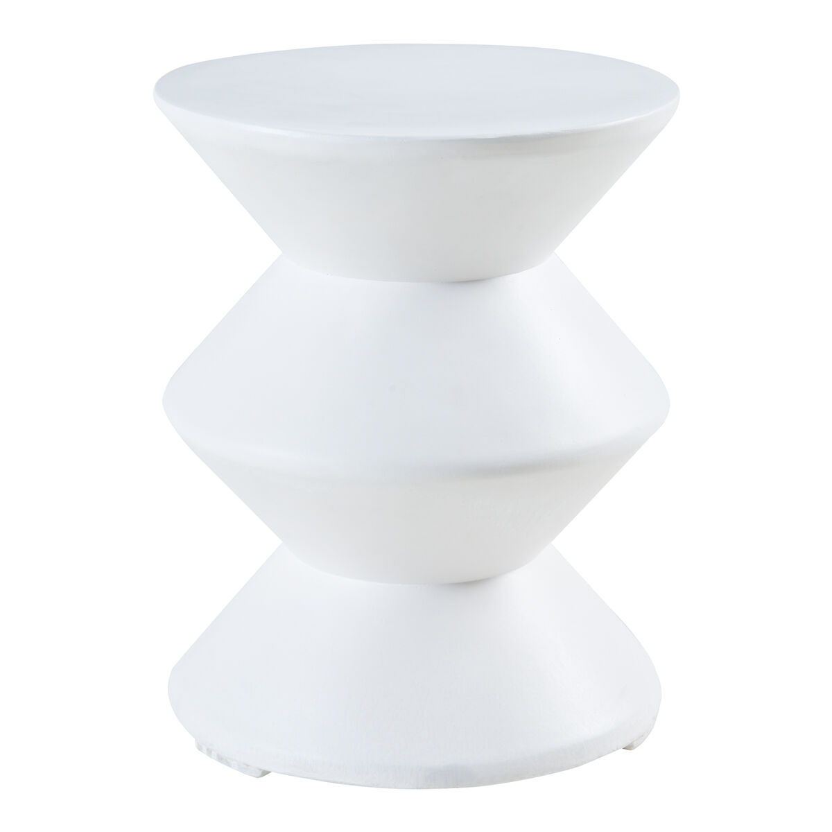 Mesa de apoio kyppeslo 47xø37 cm branco [en.casa]