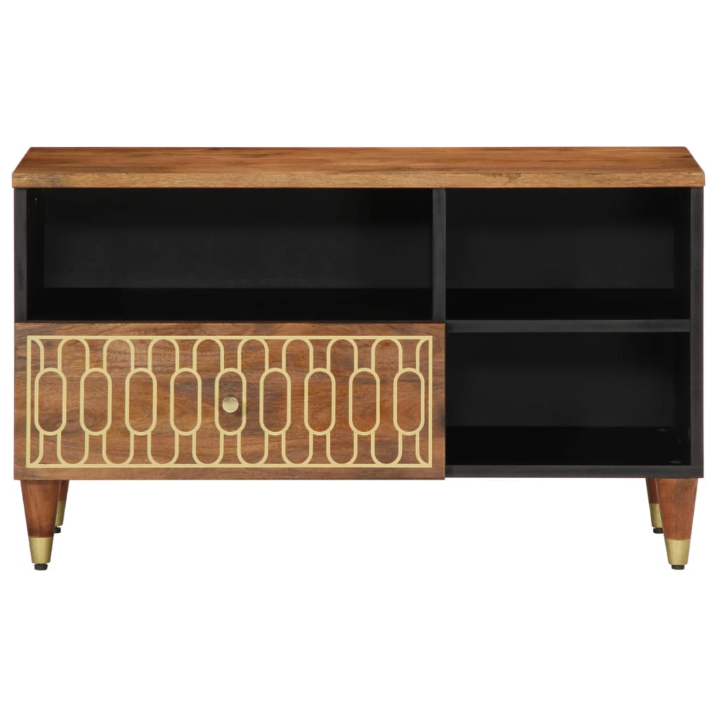 Móvel de tv - modulo de tv - armário de tv 80x33x46 cm madeira de mangueira maciça