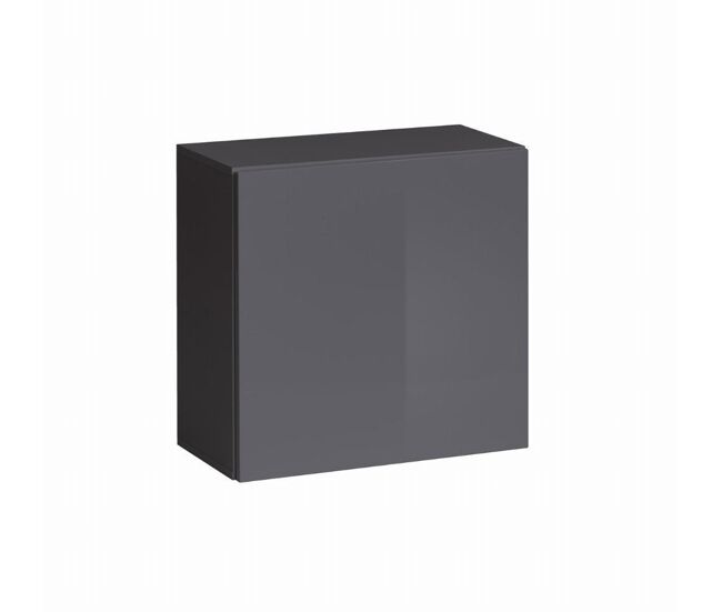 Armário suspenso sala de estar e jantar cinzento 60x30x60 1 porta berit muebles bonitos