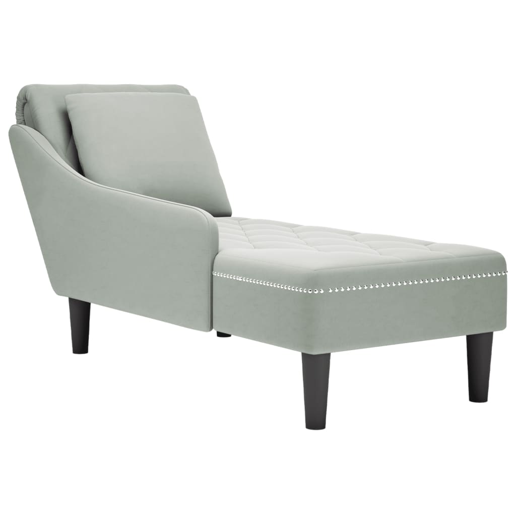 Chaise longue/espreguiçadeira/sofá para uso interno com almofada e apoio