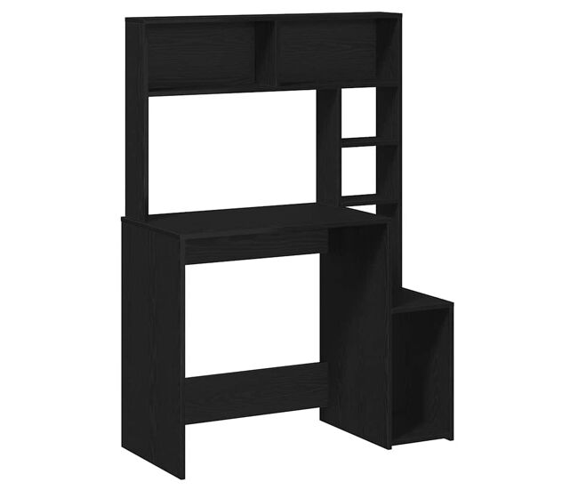 Secretária - escrivaninha de computador c/ prateleiras 100x45x140 cm derivados madeira preto