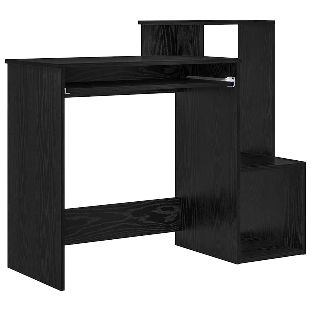 Secretária - escrivaninha de computador carvalho preto 106 x 40 x 88,5 cm madeira processada