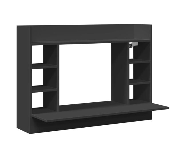 Secretária - escrivaninha de computador de parede 105x48x75 cm derivados de madeira preto