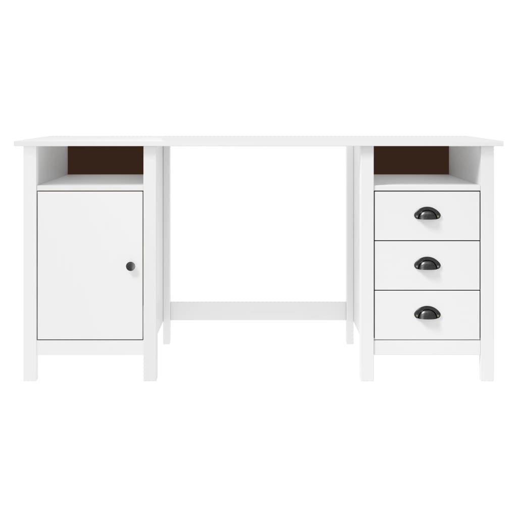 Secretária - escrivaninha de computador 150x50x74 cm pinho maciço branco