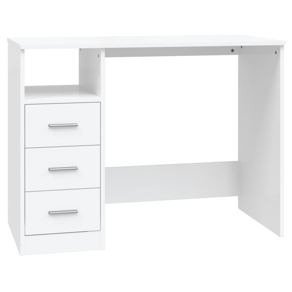 Secretária - escrivaninha de computador c/ gavetas 102x50x76 cm derivados de madeira branco