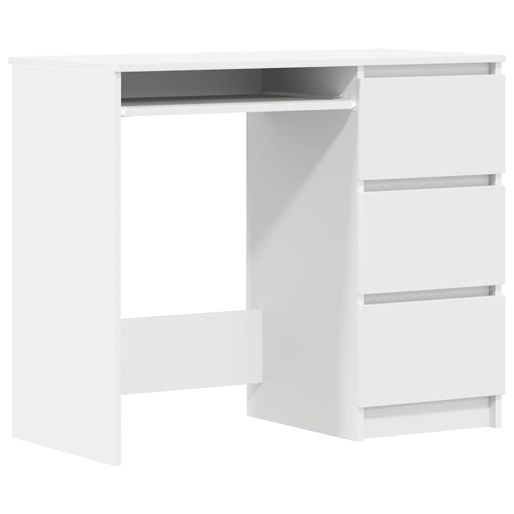 Secretária escrivaninha de computador - 90x45x76 cm derivados de madeira branco