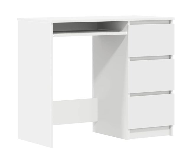 Secretária escrivaninha de computador - 90x45x76 cm derivados de madeira branco