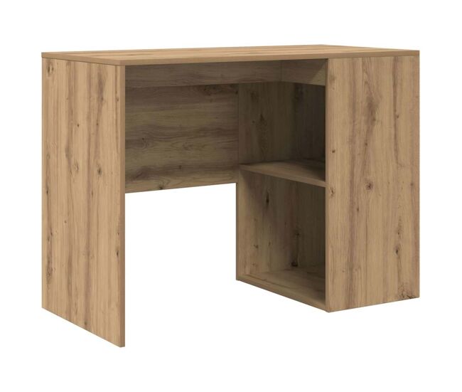 Secretária - escrivaninha de computador com prateleira carvalho artisiano 102 x 50 x 75 cm