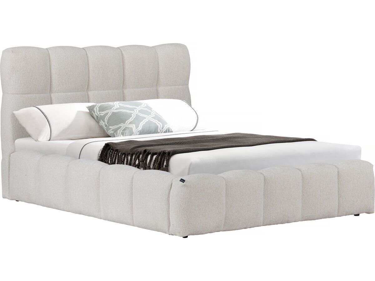 Cama de casal em tecido com canapé «Davos» 169x221