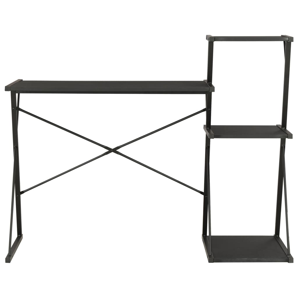 Secretária - escrivaninha de computador com prateleira 116x50x93 cm preto