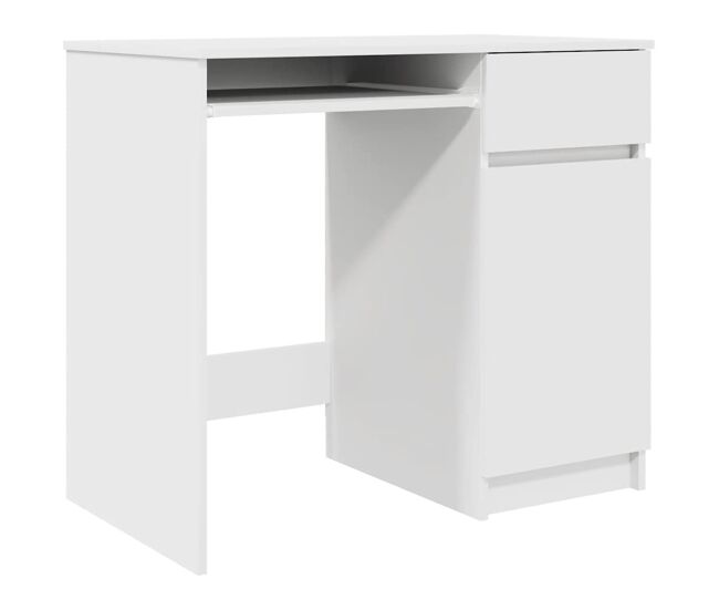 Secretária escrivaninha de computador - 86x49x76 cm derivados de madeira branco