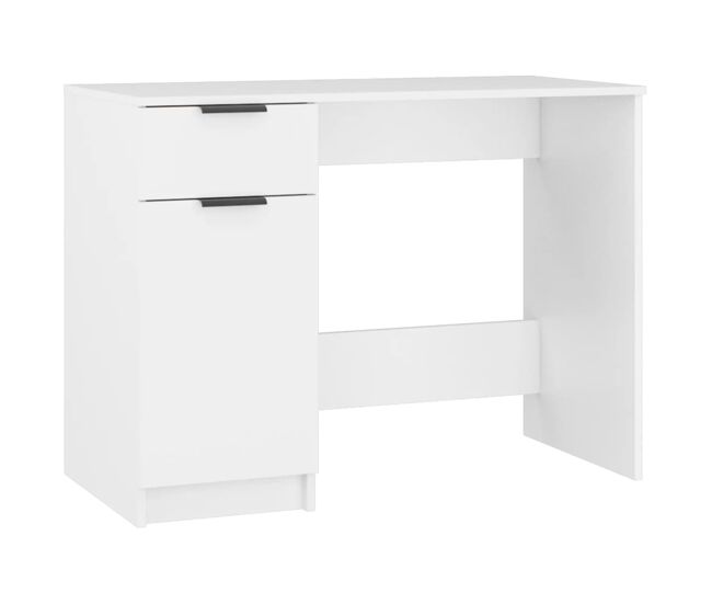 Secretária escrivaninha de computador - 100x50x75 cm derivados de madeira branco