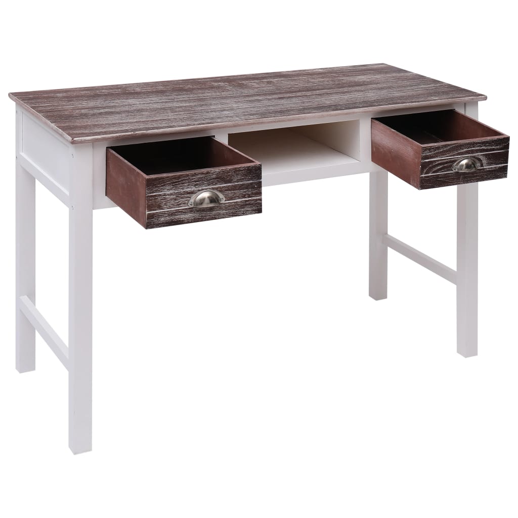 Secretária escrivaninha de computador - 110x45x76 cm madeira castanho