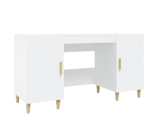 Secretária escrivaninha de computador - 140x50x75 cm derivados de madeira branco