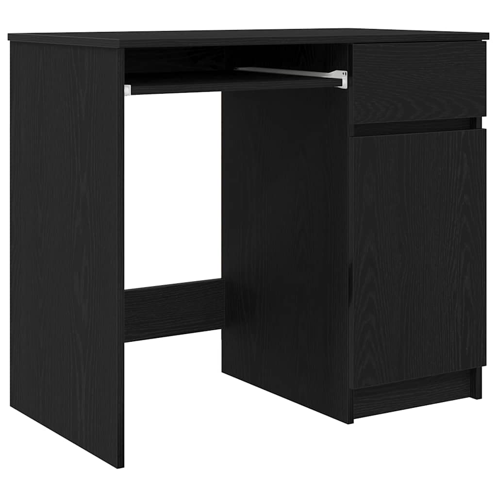 Secretária escrivaninha de computador - 86x49x76 cm derivados de madeira cor carvalho preto