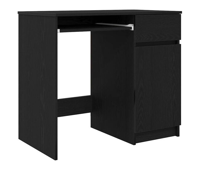 Secretária escrivaninha de computador - 86x49x76 cm derivados de madeira cor carvalho preto