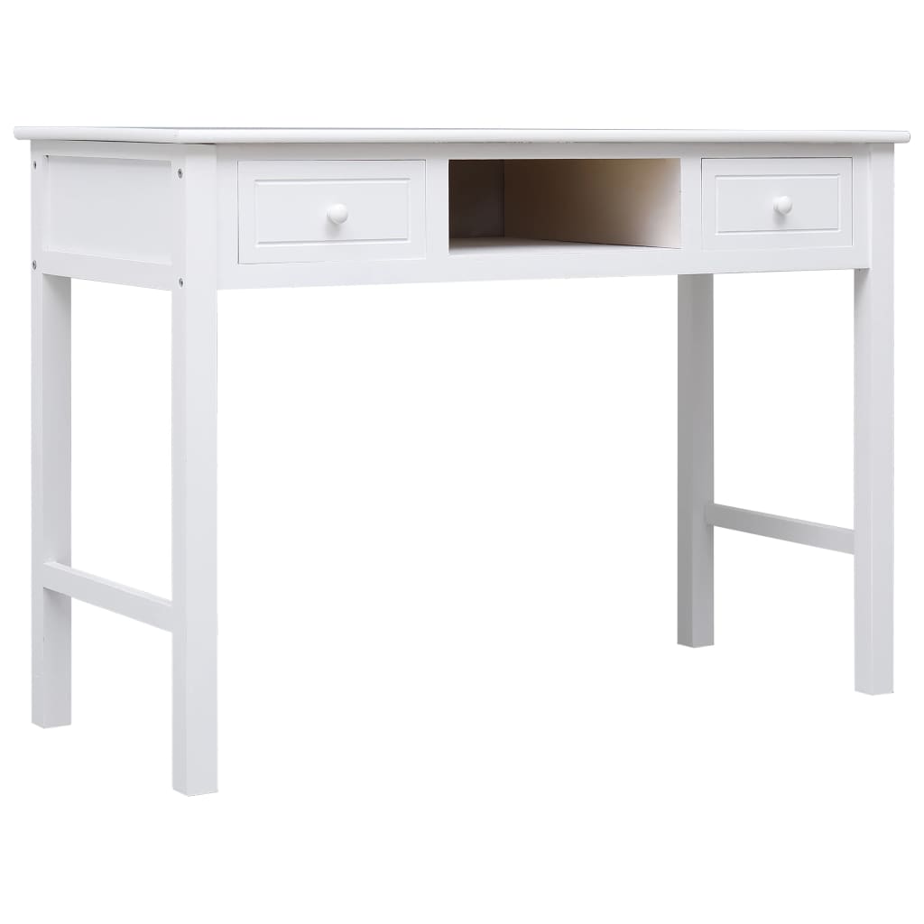 Secretária escrivaninha de computador - 110x45x76 cm madeira branco