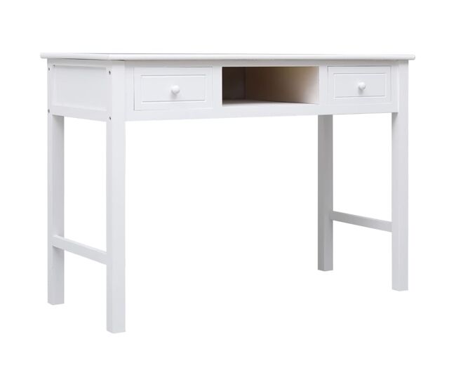 Secretária escrivaninha de computador - 110x45x76 cm madeira branco