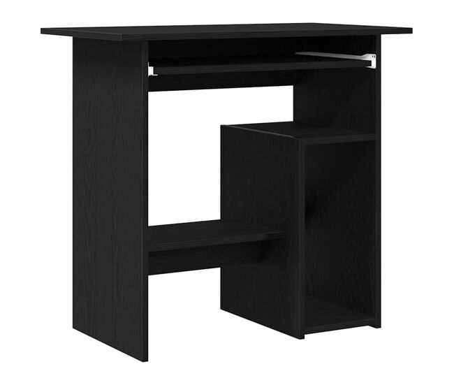 Secretária escrivaninha de computador - 80x45x74 cm derivados de madeira carvalho preto