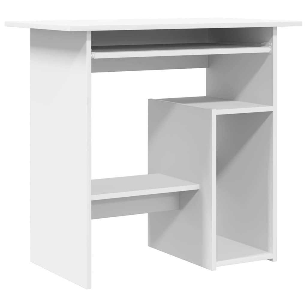 Secretária escrivaninha de computador - 80x45x74 cm derivados de madeira branco