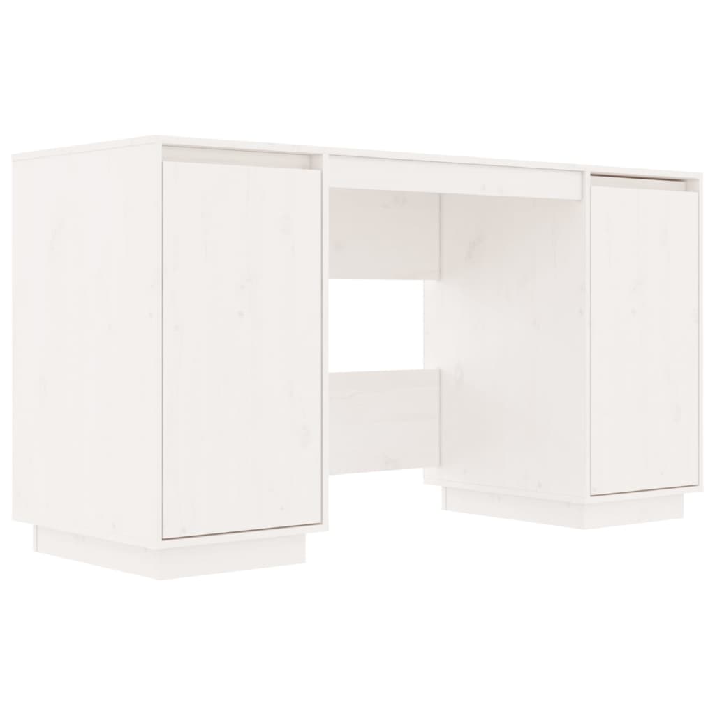 Secretária escrivaninha de computador - 140x50x75 cm madeira de pinho maciça branco