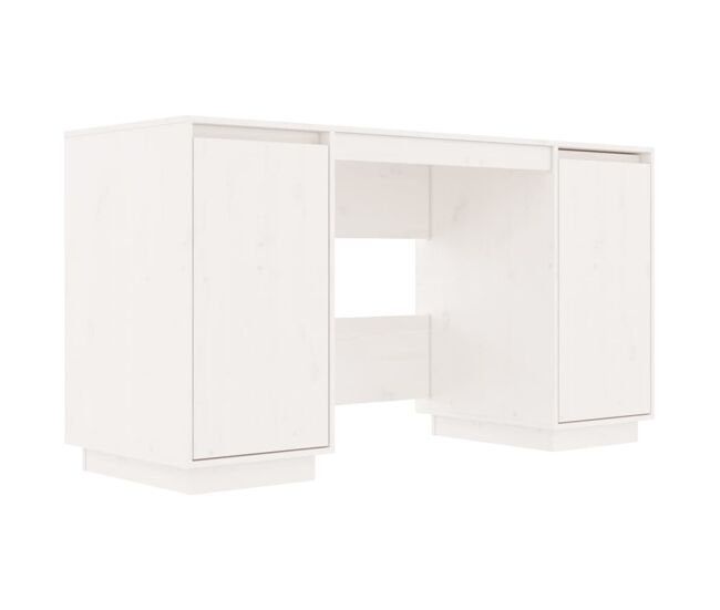 Secretária escrivaninha de computador - 140x50x75 cm madeira de pinho maciça branco