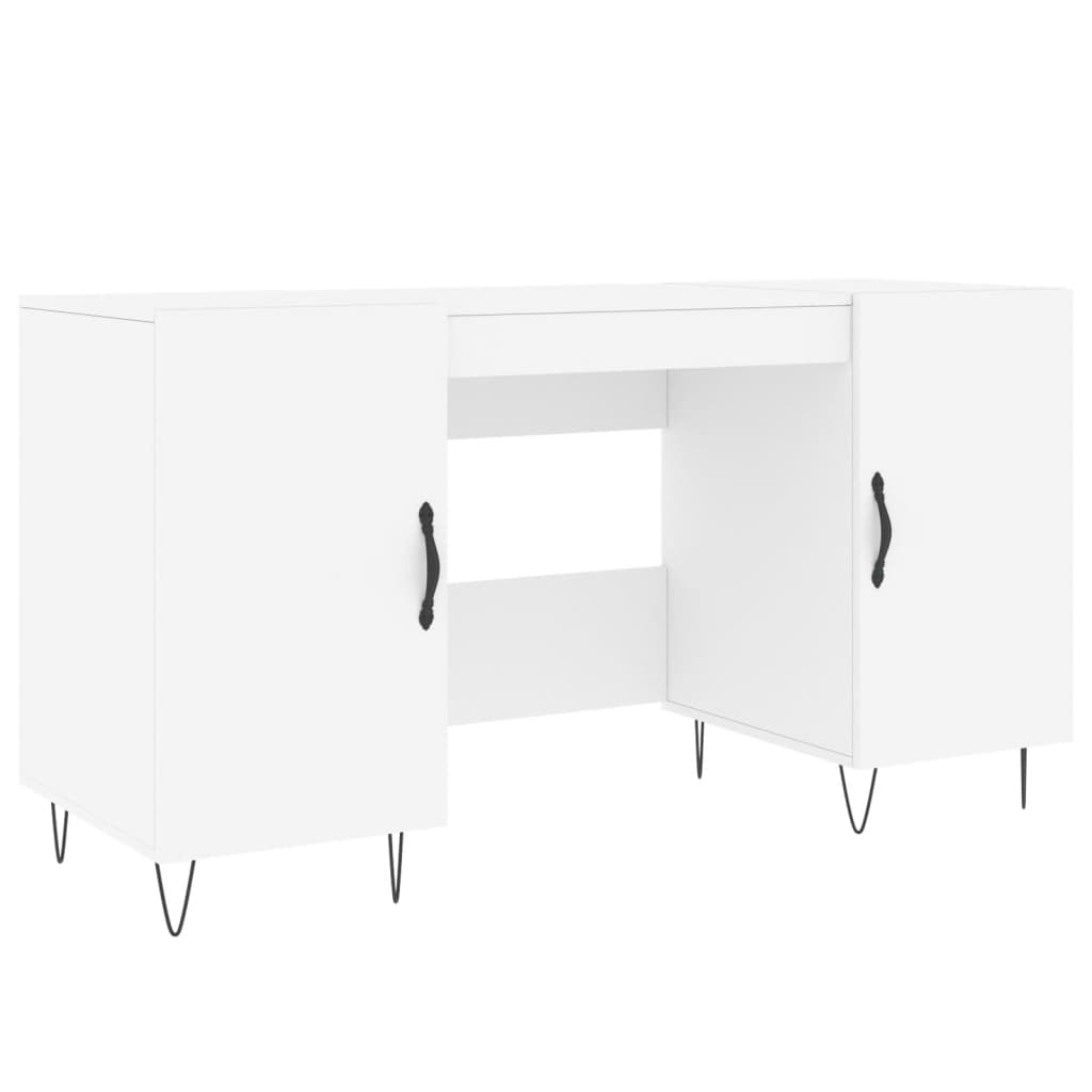 Secretária escrivaninha de computador - 140x50x75 cm derivados de madeira branco