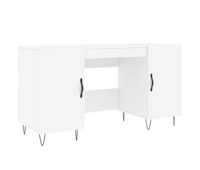 Secretária escrivaninha de computador - 140x50x75 cm derivados de madeira branco