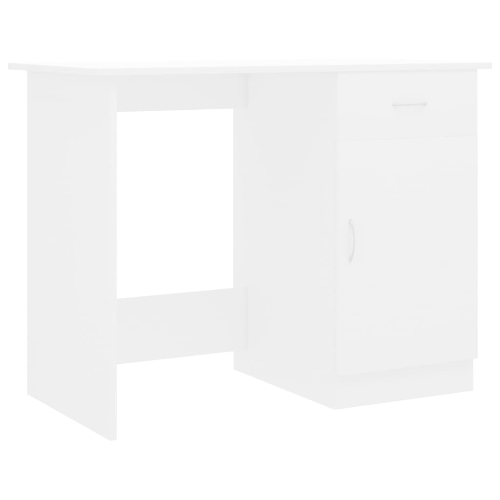 Secretária escrivaninha de computador - 100x50x76 cm derivados de madeira branco
