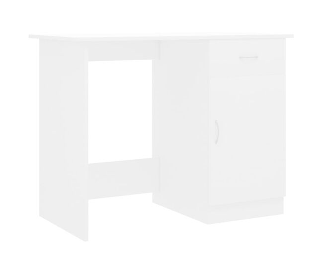Secretária escrivaninha de computador - 100x50x76 cm derivados de madeira branco