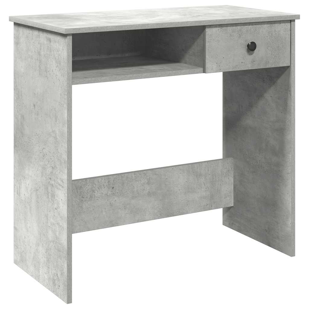 Secretária escrivaninha de computador - 80x40x75 cm contraplacado cinzento cimento