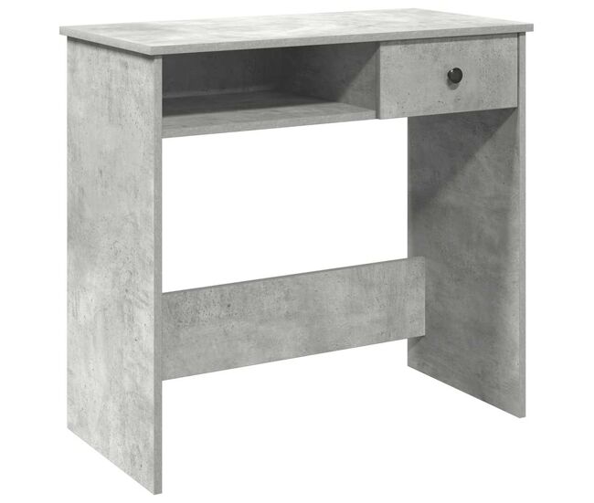 Secretária escrivaninha de computador - 80x40x75 cm contraplacado cinzento cimento
