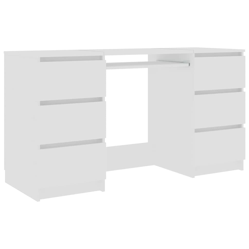 Secretária escrivaninha de computador - 140x50x77 cm contraplacado branco