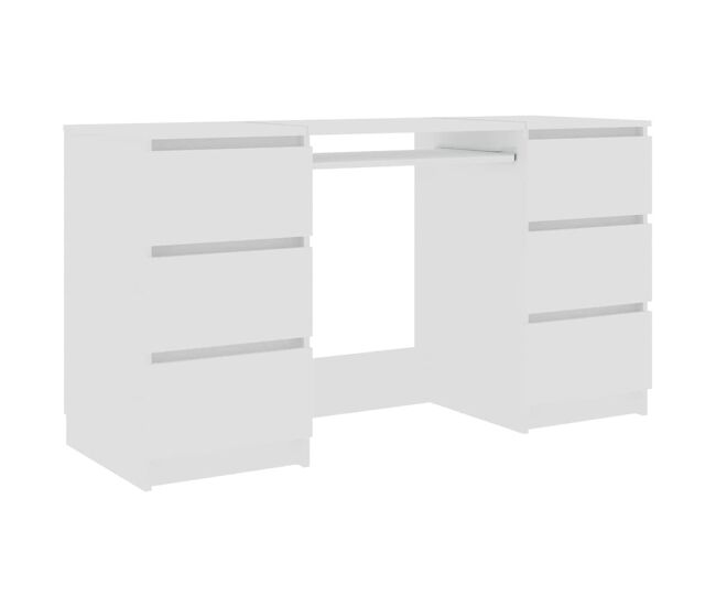 Secretária escrivaninha de computador - 140x50x77 cm contraplacado branco