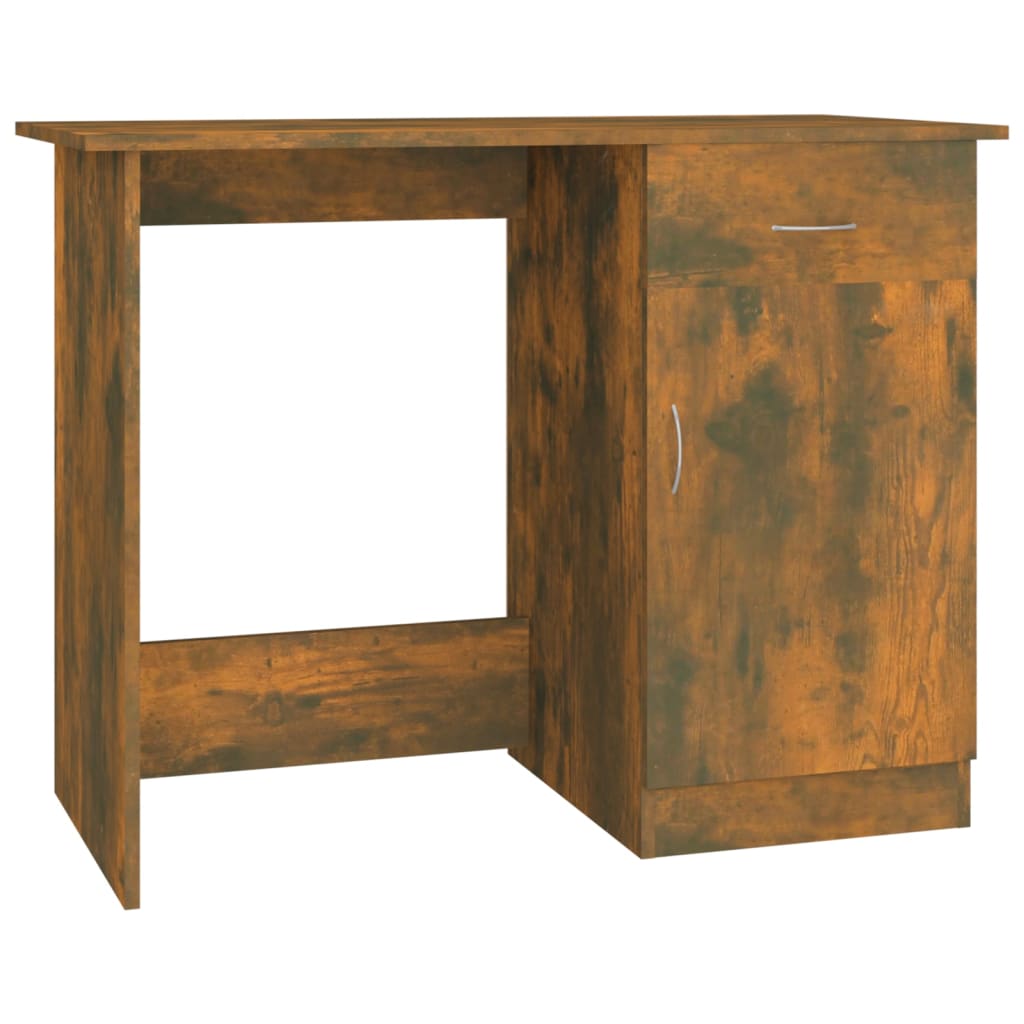 Secretária escrivaninha de computador - 100x50x76cm derivados de madeira cor carvalho fumado