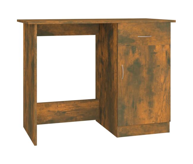Secretária escrivaninha de computador - 100x50x76cm derivados de madeira cor carvalho fumado