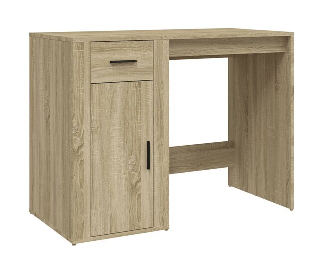 Secretária escrivaninha de computador - 100x49x75 cm derivados de madeira carvalho sonoma