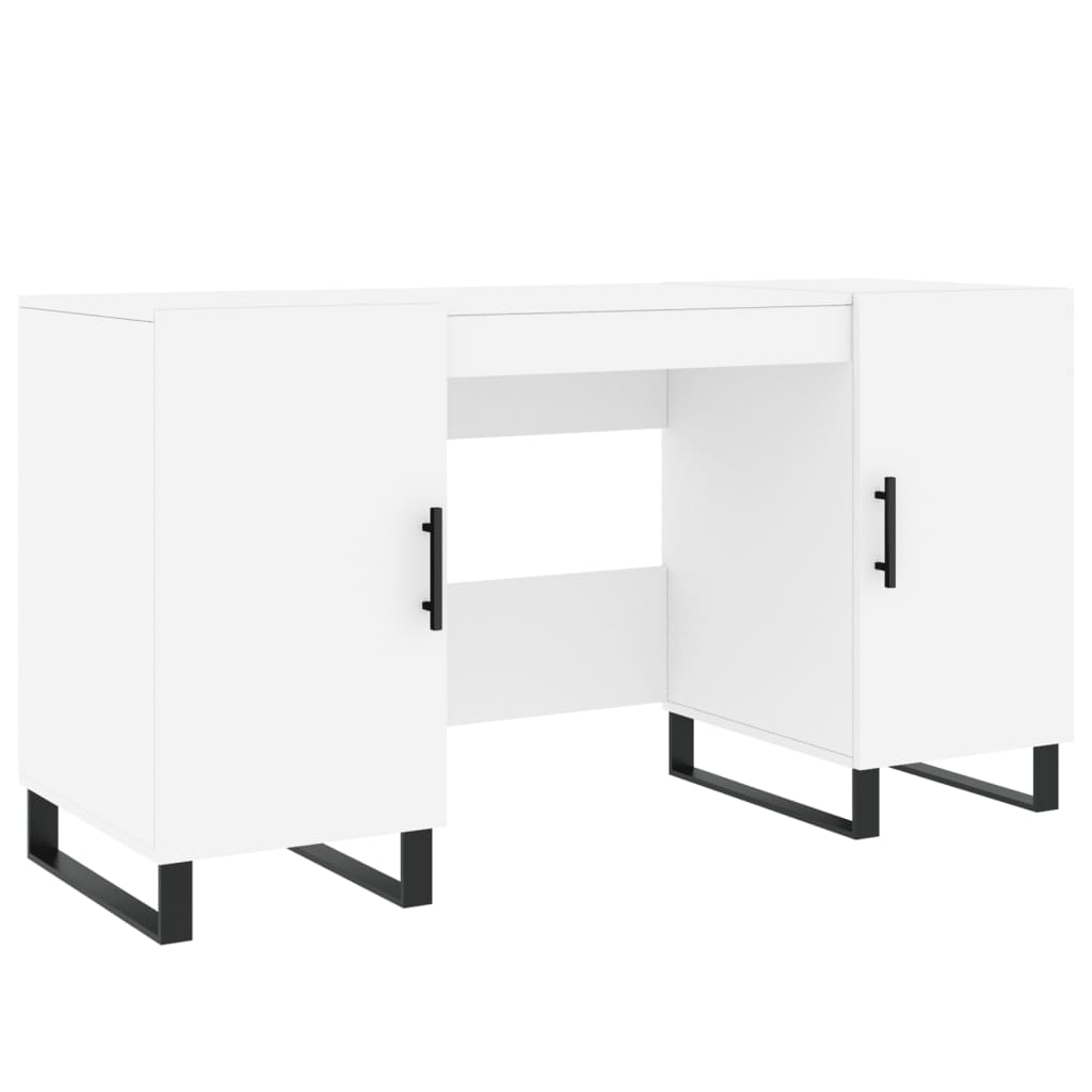 Secretária escrivaninha de computador - 140x50x75 cm derivados de madeira branco