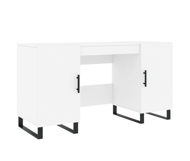 Secretária escrivaninha de computador - 140x50x75 cm derivados de madeira branco