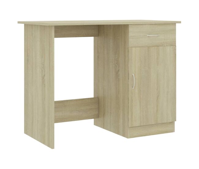 Secretária escrivaninha de computador - 100x50x76cm derivados de madeira carvalho sonoma