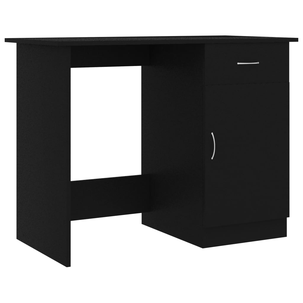 Secretária escrivaninha de computador - 100x50x76 cm derivados de madeira preto