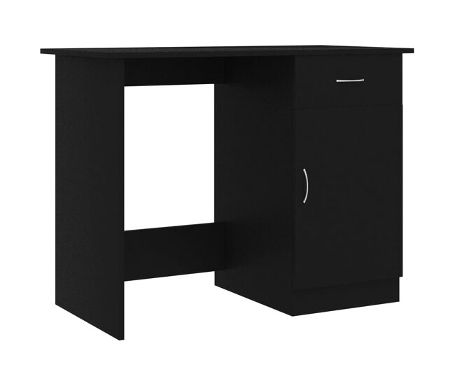 Secretária escrivaninha de computador - 100x50x76 cm derivados de madeira preto