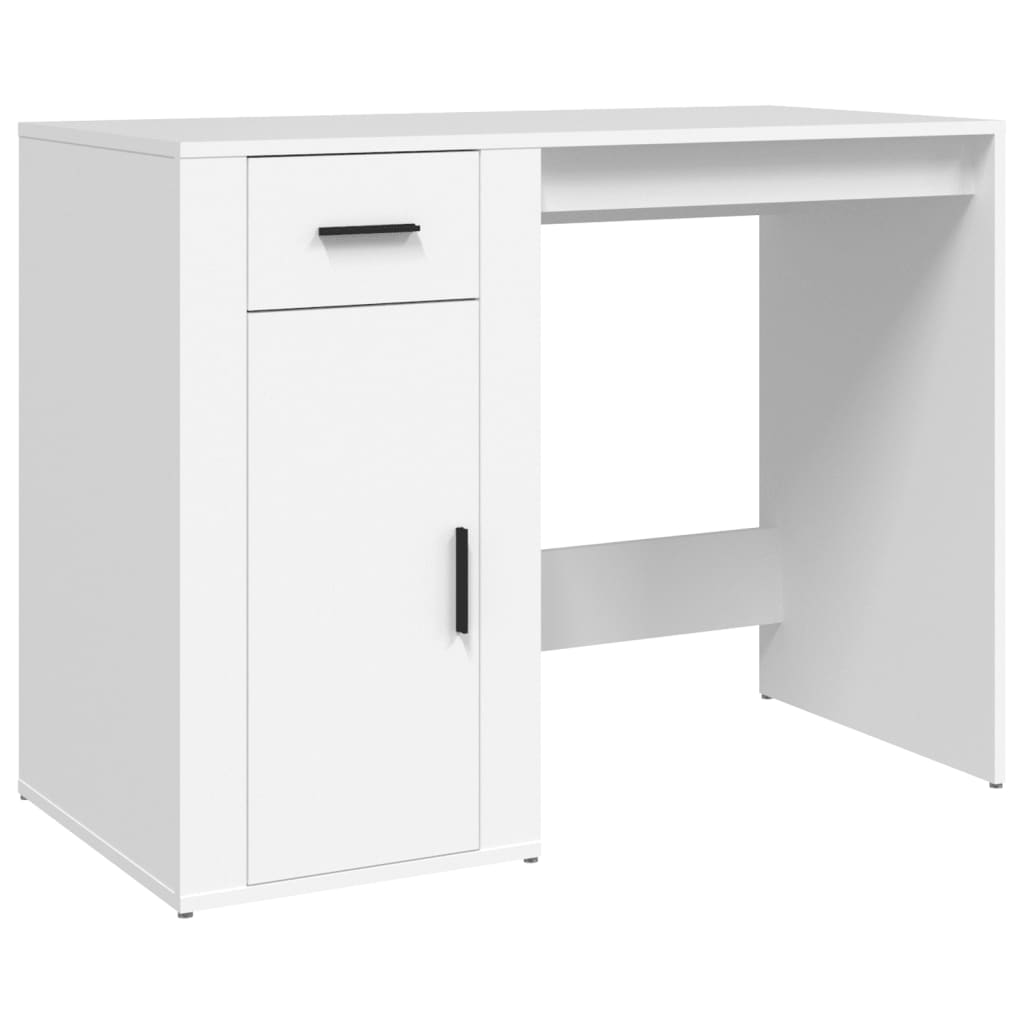 Secretária escrivaninha de computador - 100x49x75 cm derivados de madeira branco