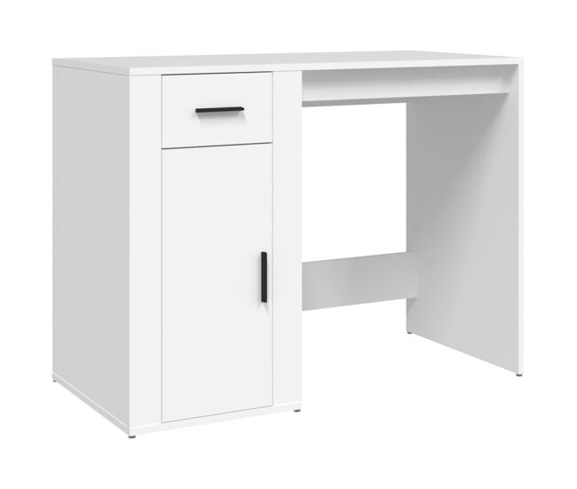 Secretária escrivaninha de computador - 100x49x75 cm derivados de madeira branco